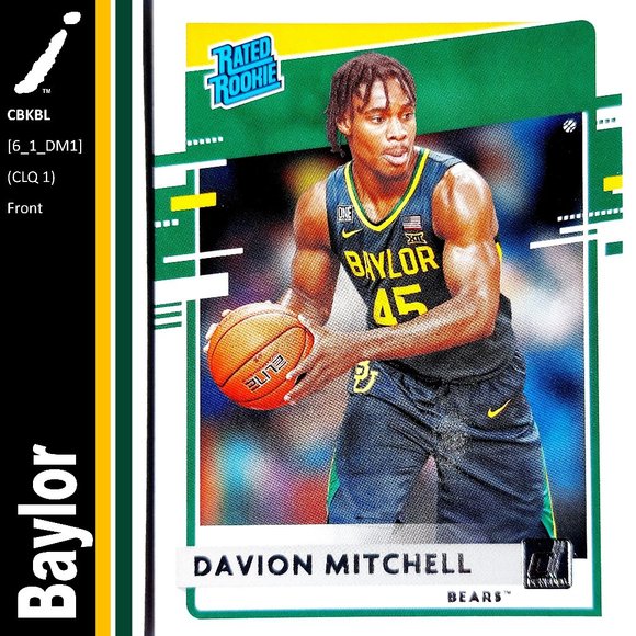 Baylor Bears (Davion Mitchell) - CBKBL [6_1_DM1] - Rookie Card (RC) - Picture 1 of 3